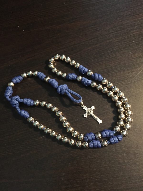 Royal Blue Paracord Rosary - Image 7