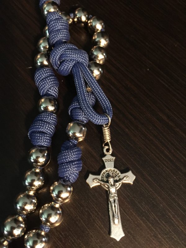 Royal Blue Paracord Rosary - Image 5