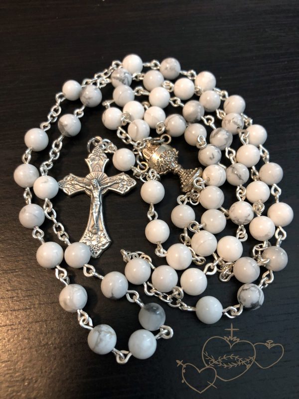 First Communion Rosary in White - Image 5