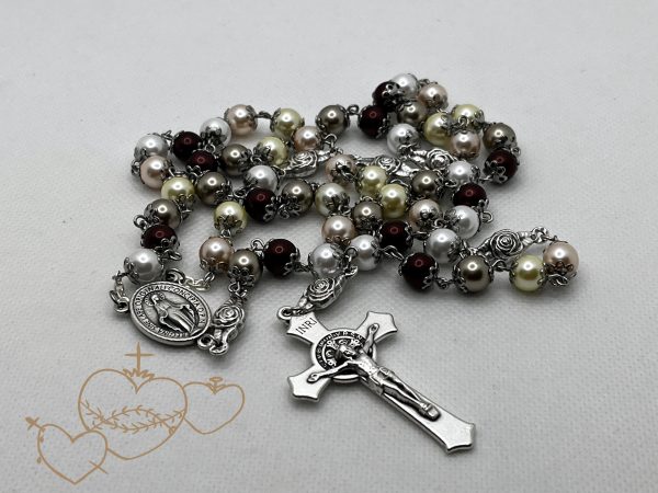 Pearl Rosary With Bead Caps - Image 3