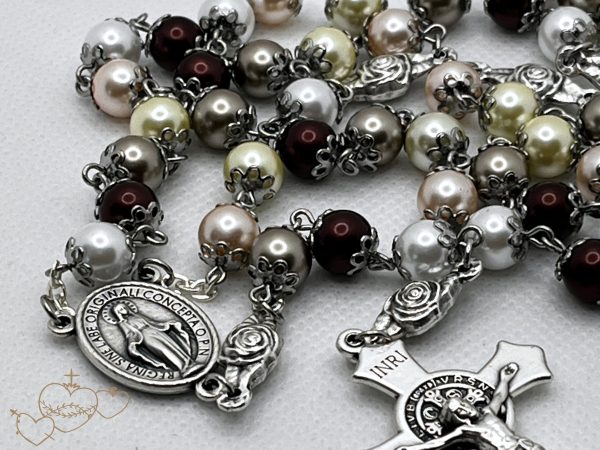 Pearl Rosary With Bead Caps - Image 5
