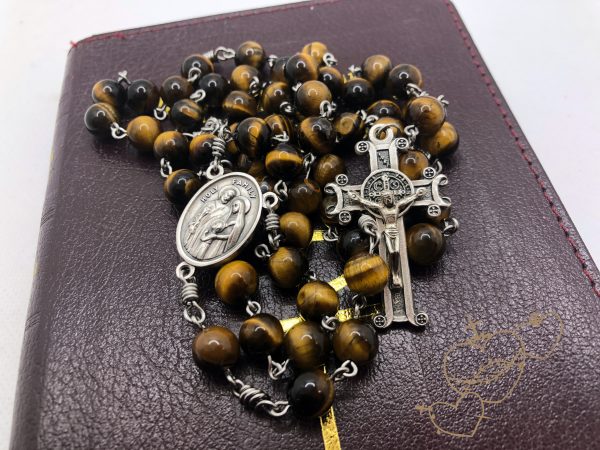 Yellow Tiger Eye Rosary Beads