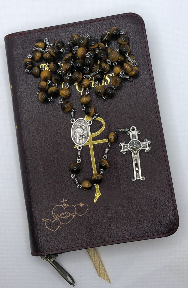 Yellow Tiger Eye Rosary Beads - Image 2