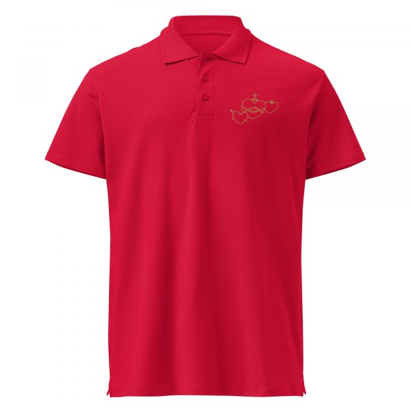 Hearts Rosary Premium polo shirt - Image 9