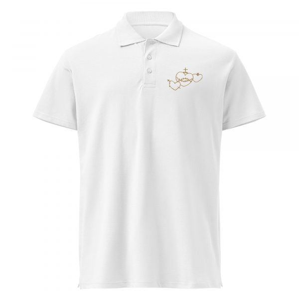 Hearts Rosary Premium polo shirt - Image 25