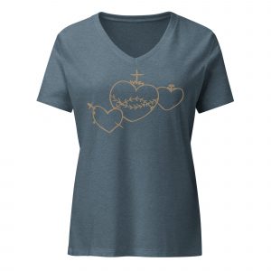 Hearts Rosary Women’s relaxed v-neck t-shirt