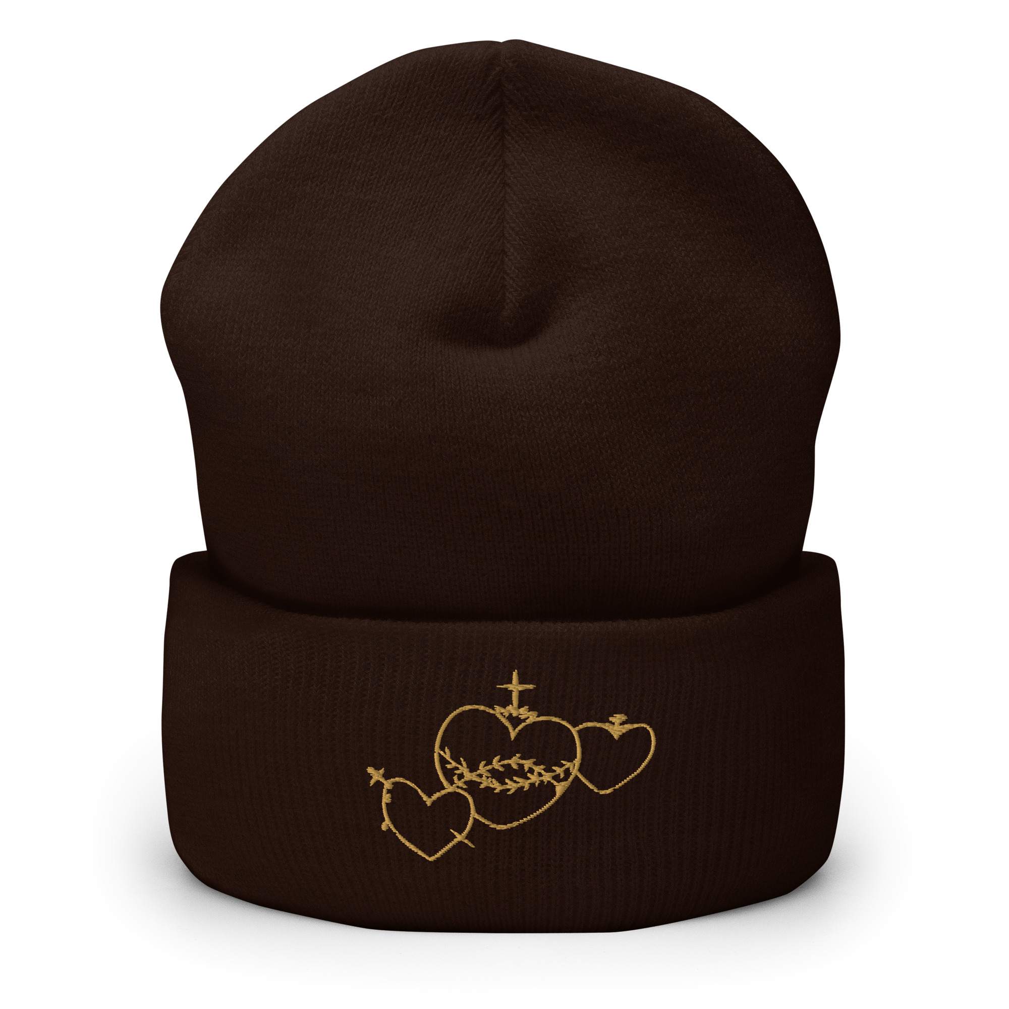 Hearts Rosary Cuffed Beanie - Image 4