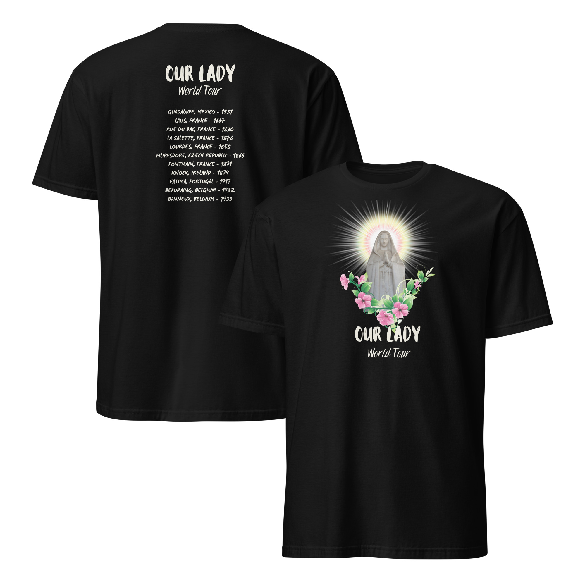 Our Lady's World Tour T-Shirt: The Ultimate Pilgrimage Tee - Image 3