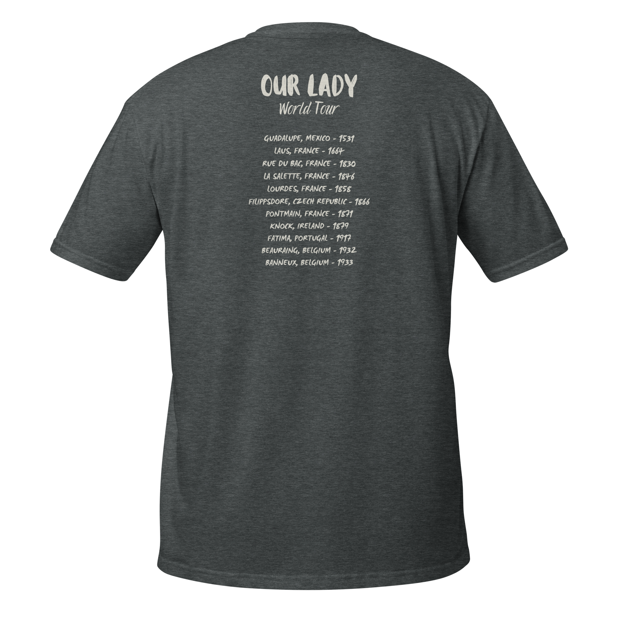 Our Lady's World Tour T-Shirt: The Ultimate Pilgrimage Tee - Image 35