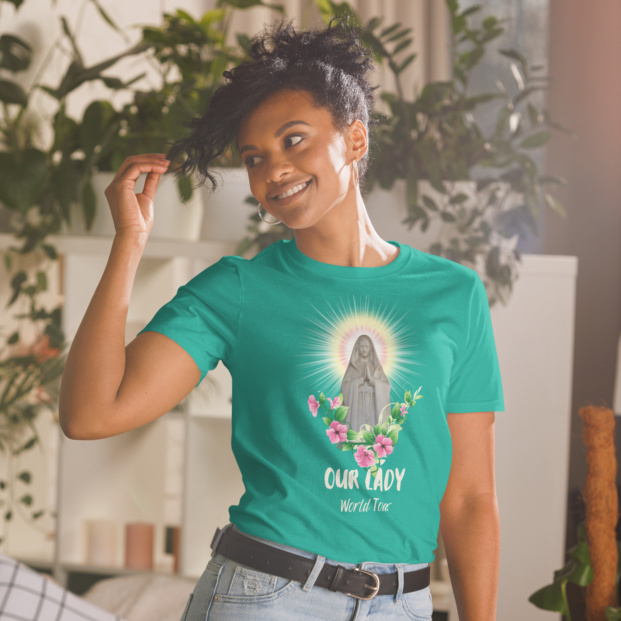 Our Lady's World Tour T-Shirt: The Ultimate Pilgrimage Tee - Image 25