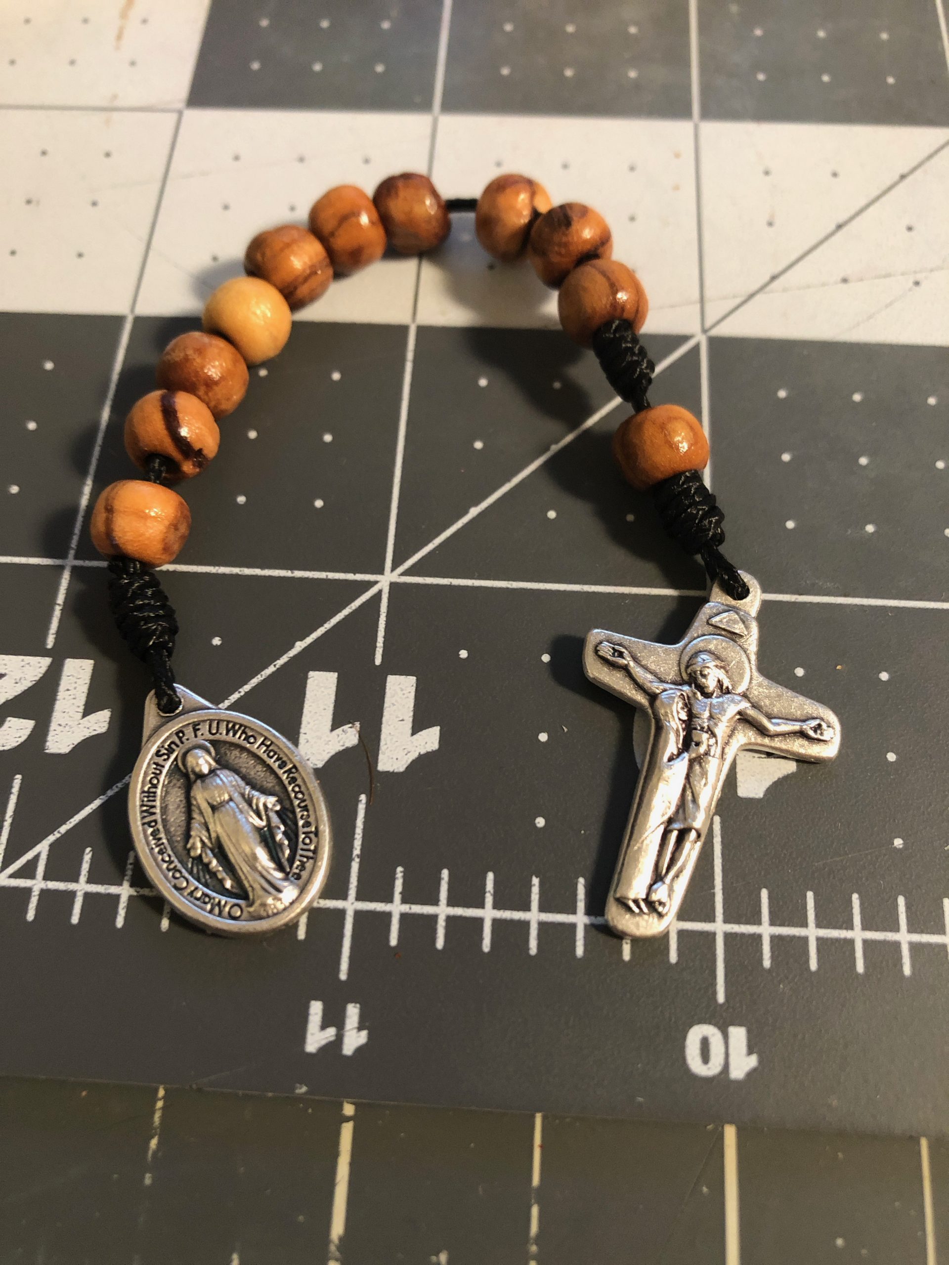 Olive Wood Pocket Rosary
