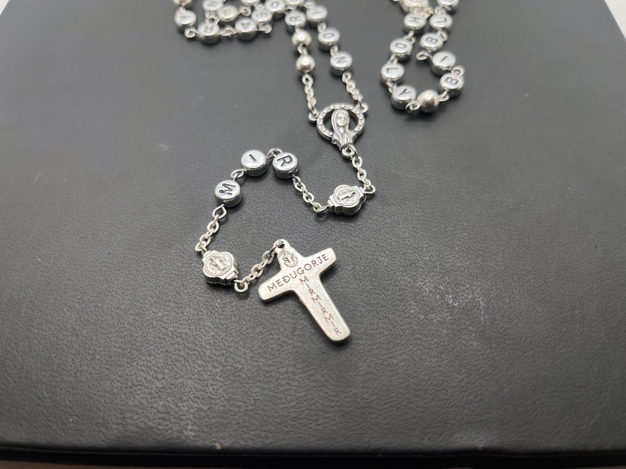 5 Stones Silver Rosary - Image 2