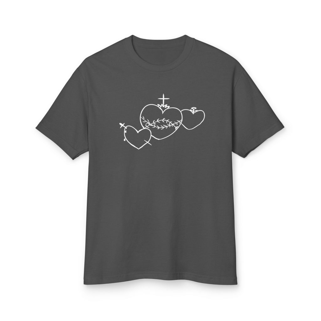 Hearts Rosary Garment-dyed tee
